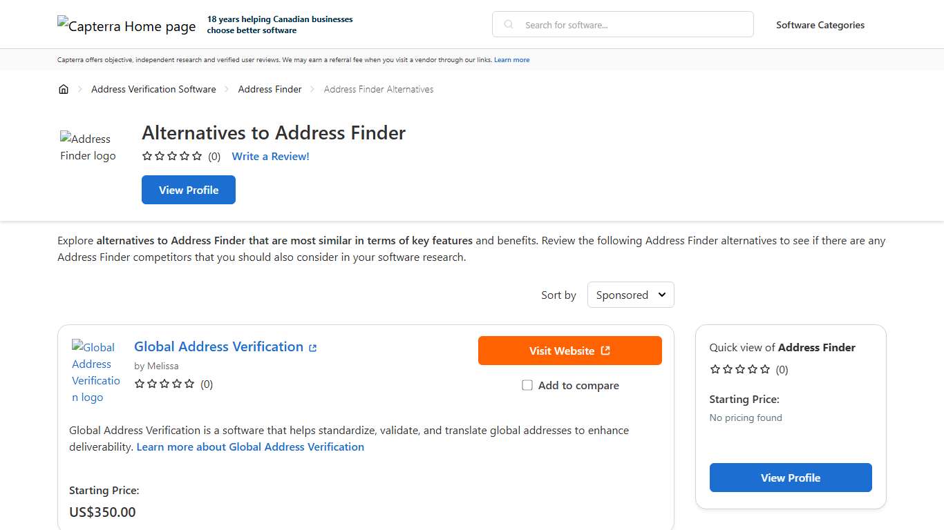Find best 15 Address Finder Alternatives - Capterra Canada 2026